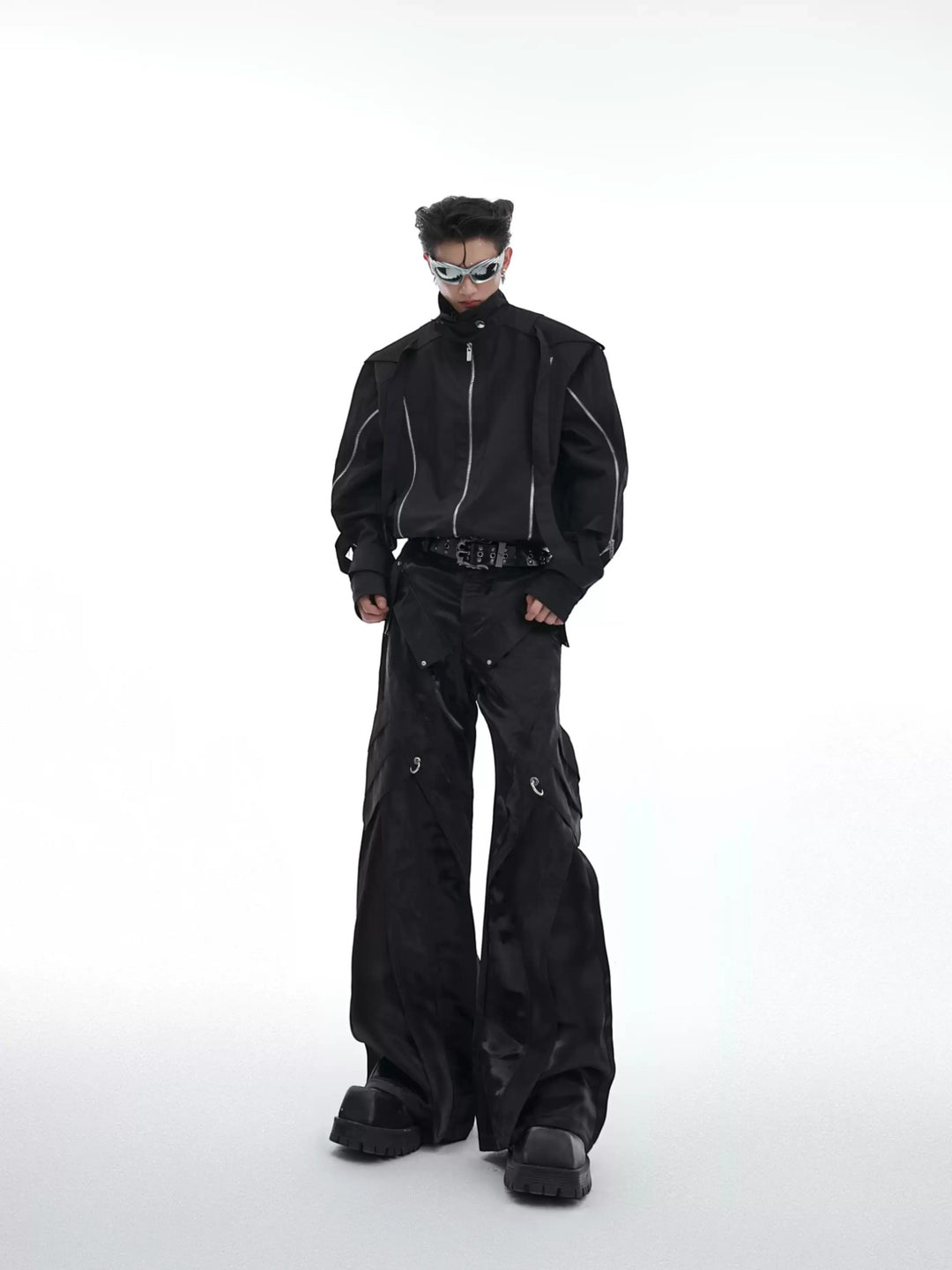 DECONSTRUCTED LIQUID SHINE LEATHER PANTS ST5210