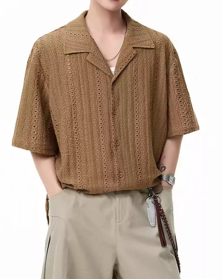 OPENWORK CUBAN COLLAR SHIRT MT557