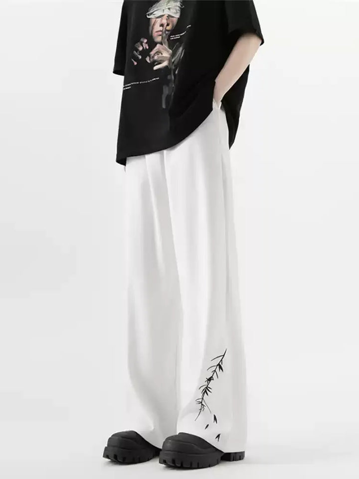 HEAVY ICE SILK WIDE-LEG TROUSERS ST5168