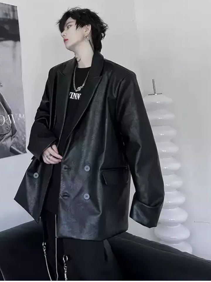 PADDED PU DECONSTRUCTED COAT ST5155