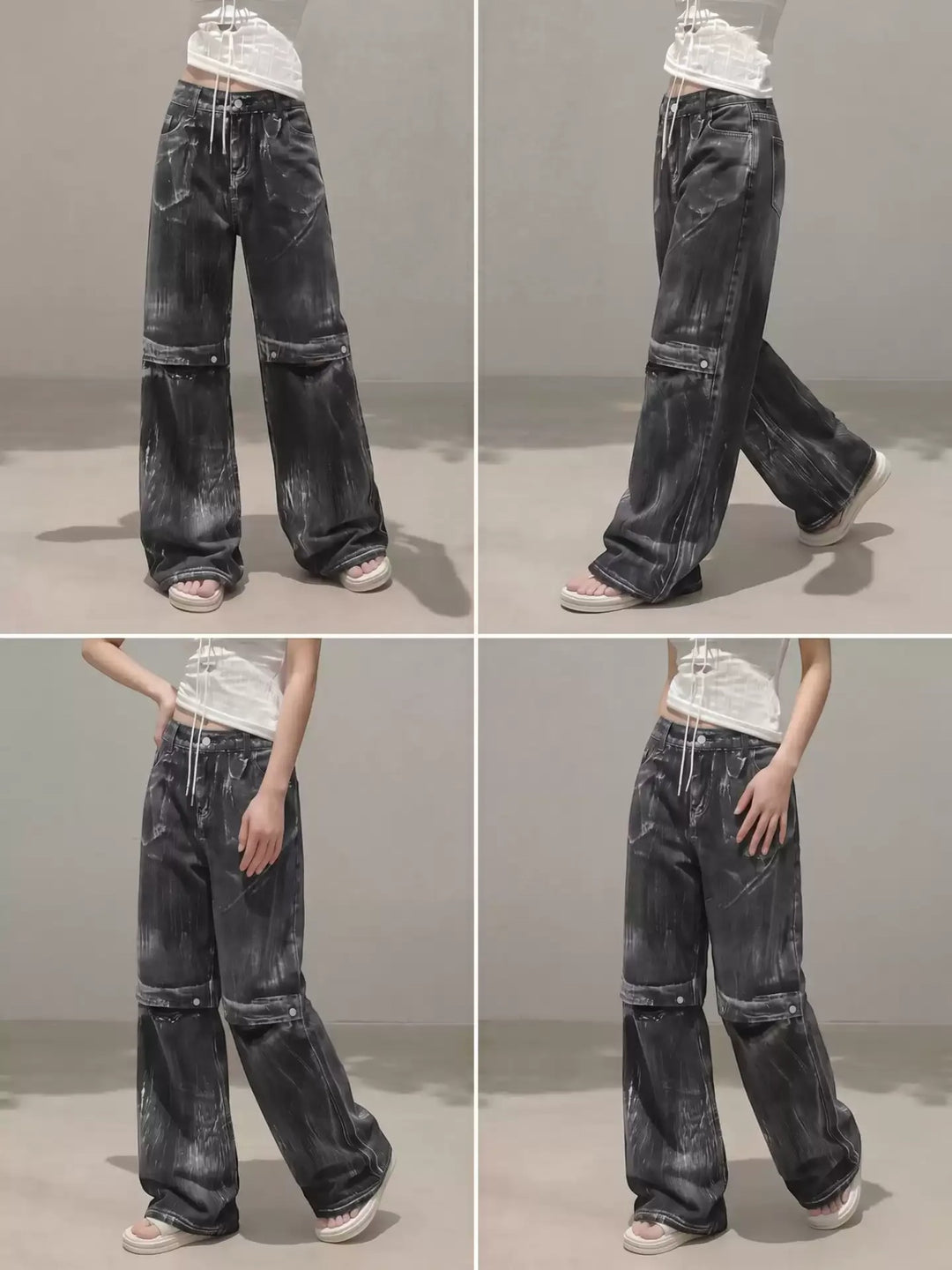 WASHED FLARED JEANS ST5193