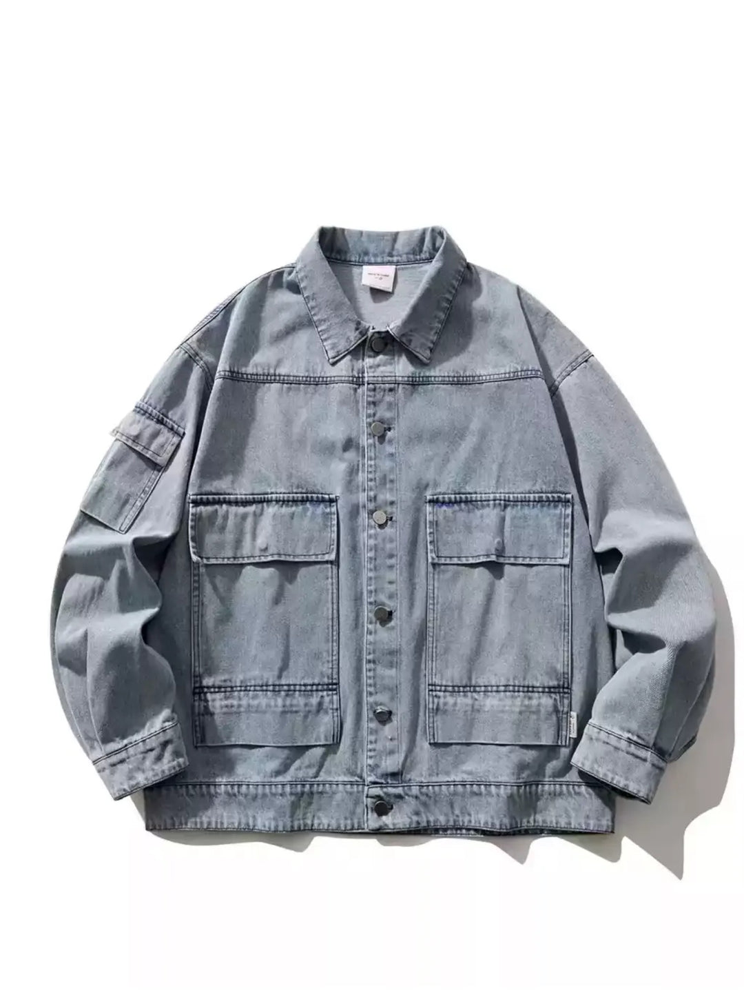 Vintage Washed Multi-Pocket Denim Jacket ST5157