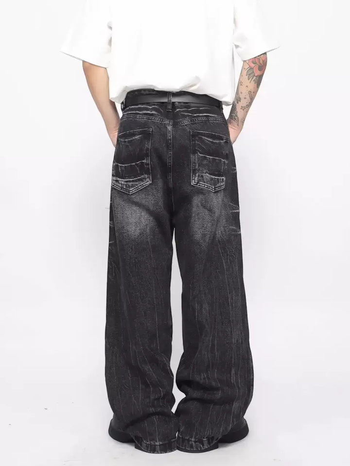 VINTAGE CLEANFIT LIGHTNING WASHED LOOSE JEANS ST5188