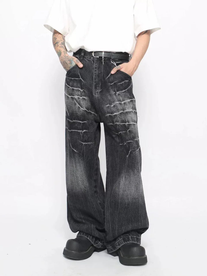 VINTAGE CLEANFIT LIGHTNING WASHED LOOSE JEANS ST5188