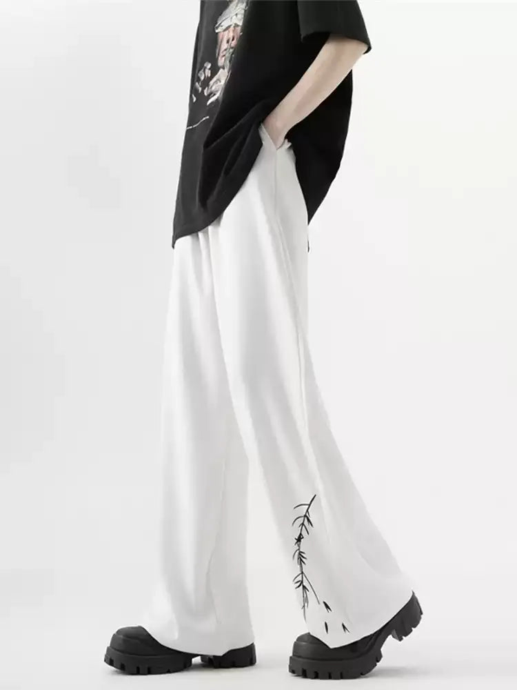 HEAVY ICE SILK WIDE-LEG TROUSERS ST5168