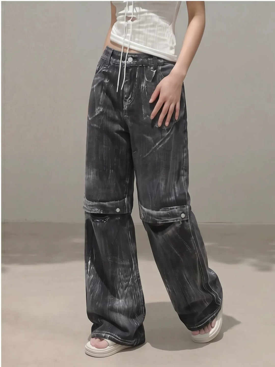 WASHED FLARED JEANS ST5193