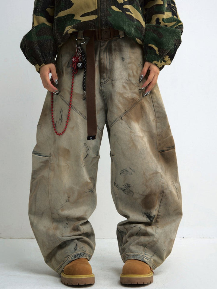 [PEOPLESTYLE] Washed Aged Loose Pants st2690