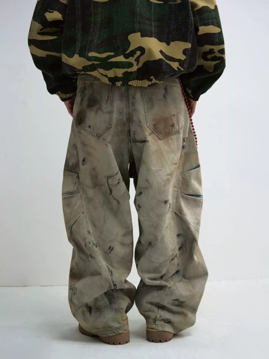 [PEOPLESTYLE] Washed Aged Loose Pants st2690